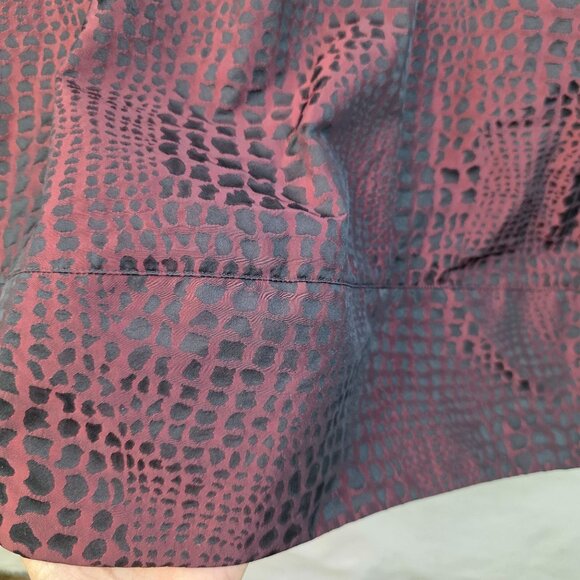 Sun Kim XS Croc Print Asymmetrical Lagenlook Button Front Blazer USA Designer - Picture 8 of 10